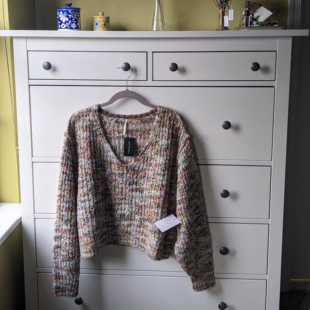 Free People Chunky Knit Sweater Mendocino Combo